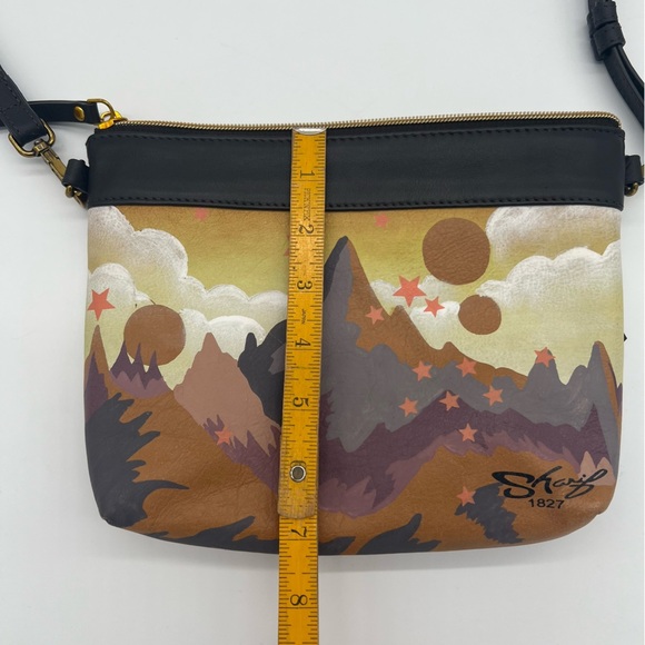 Sharif 1827 Zodiac Art Crossbody Bag – Genuine Leather – Boho Style – Read - Picture 11 of 12